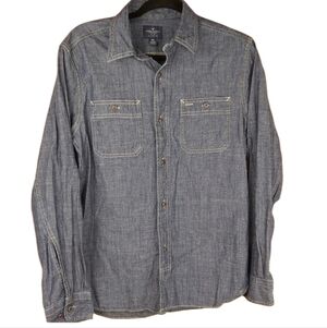 American Eagle Men's Denim Button Down Western Cowboy Classic Fit Size Small